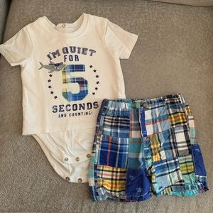 Baby boy, 3-6 mo., onesie/shorts matching set